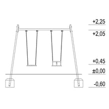 Load image into Gallery viewer, Fresh Double Mixed Swing for Children Public Use