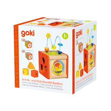 Cargar imagen en el visor de la galería, Cubo de Figuras y Actividades Musicales Educativo de Madera Goki