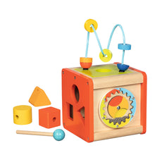 Cargar imagen en el visor de la galería, Cubo de Figuras y Actividades Musicales Educativo de Madera Goki