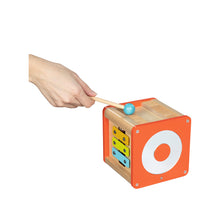 Cargar imagen en el visor de la galería, Cubo de Figuras y Actividades Musicales Educativo de Madera Goki