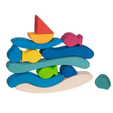 Cargar imagen en el visor de la galería, Juego de Apilar Temática acuática de Madera Goki