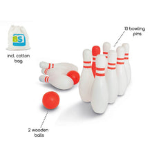 Load image into Gallery viewer, Wooden bowling set 18 cm