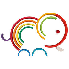 Cargar imagen en el visor de la galería, Juego de Construcció Arco Iris 11 Piezas de Madera Goki