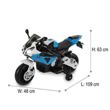 Cargar imagen en el visor de la galería, Moto Eléctrica Infantil BMW S1000RR Azul 12V