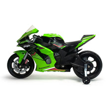 Carregar imatge al visor de la galeria, Moto Elèctrica Infantil Kawasaki Ninja ZX-R10 12V Verda