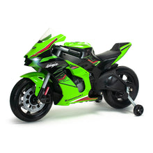 Carregar imatge al visor de la galeria, Moto Elèctrica Infantil Kawasaki Ninja ZX-R10 12V Verda