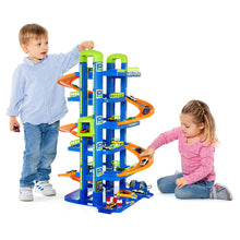 Carregar imatge al visor de la galeria, Pàrquing de joguina 6 Plantes Blau + 5 coches.