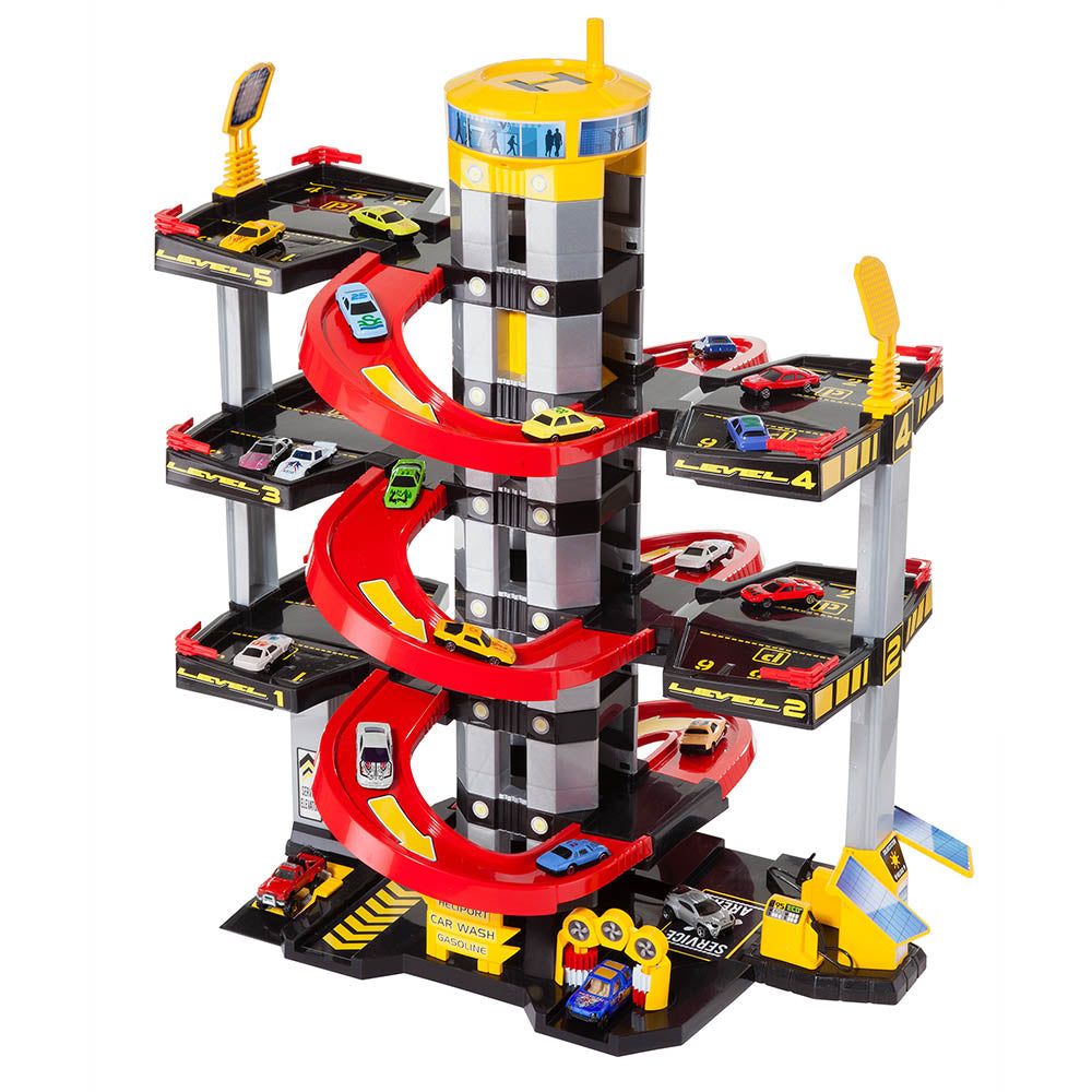 Molto 6-Storey Toy Parking Lot With Elevator Juego y Jardín