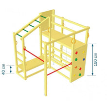 Cargar imagen en el visor de la galería, Parque Infantil CROSSFIT XL con Columpio Doble