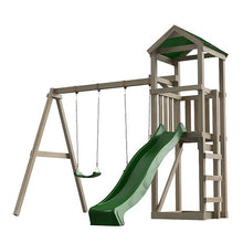 Cargar imagen en el visor de la galería, Parque infantil CARLIT L techo de lona Básica con columpio doble