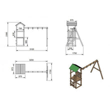 Load image into Gallery viewer, CARLIT M children's playground with canvas roof and double swing