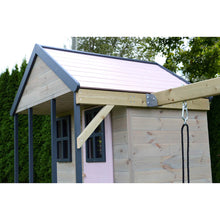 Cargar imagen en el visor de la galería, Parque Infantil de Madera Adventure Cottage con Casita, Tobogán y Doble Columpio