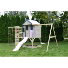 Load image into Gallery viewer, Adventure Cottage Wooden Playset with Slide, Swing, and Gym