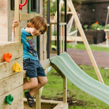 Load image into Gallery viewer, Adventure Cottage Wooden Playground with Slide, Double Swing, and Gym
