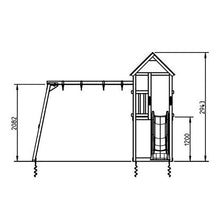 Load image into Gallery viewer, KIOSK L playground with double swing