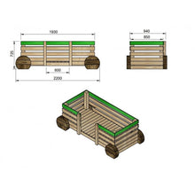 Load image into Gallery viewer, Playground PINXO TRAIN: Locomotive + 2 Carriages Professional Use