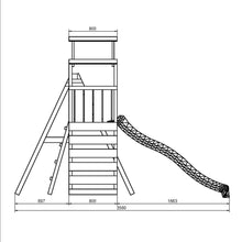 Carregar imatge al visor de la galeria, Parque Infantil de Madera Max-Play 2.1 con Tobogán
