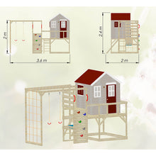 Cargar imagen en el visor de la galería, Parque infantil para jardín My Lodge con gimnasio y cocina