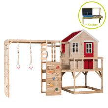 Cargar imagen en el visor de la galería, Parque infantil para jardín My Lodge con gimnasio y cocina