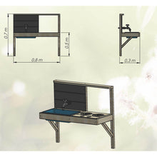 Cargar imagen en el visor de la galería, Parque infantil para jardín My Lodge con tobogán, gimnasio y cocina