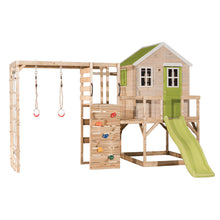 Cargar imagen en el visor de la galería, Parque infantil para jardín My Lodge con tobogán y gimnasio
