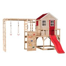 Cargar imagen en el visor de la galería, Parque infantil para jardín My Lodge con tobogán y gimnasio