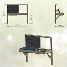 Cargar imagen en el visor de la galería, Parque infantil para jardín Nordic Adventure House con columpio doble, tobogán, gimnasio y cocina