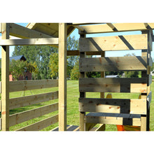 Load image into Gallery viewer, Climb Tower 42 garden playground with double swing and kitchen