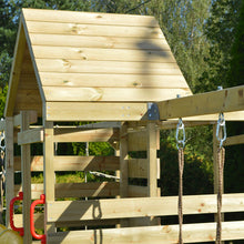 Load image into Gallery viewer, Climb Tower 42 garden playground with double swing and kitchen