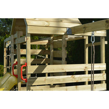 Load image into Gallery viewer, Climb Tower 42 garden playground with double swing and kitchen