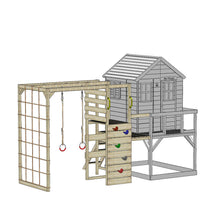 Load image into Gallery viewer, Garden Playground - My Lodge with Double Swing and Gym
