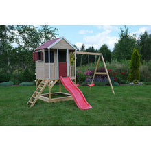 Cargar imagen en el visor de la galería, Parque infantil para jardín Summer Adventure House con columpio doble, tobogán y Gimnasio