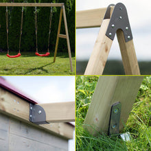 Load image into Gallery viewer, Garden Playground - Summer Adventure with double swing, slide, gym and kitchen