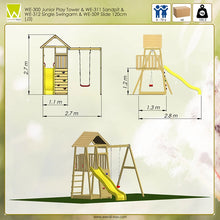 Load image into Gallery viewer, Torre Junior 3 Children's Park with climbing wall
