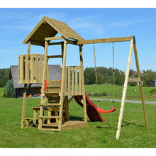Load image into Gallery viewer, Torre Junior 8 Children's Park with picnic table and climbing wall