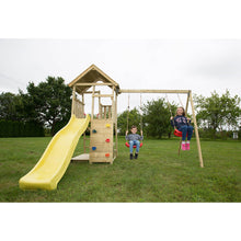 Carregar imatge al visor de la galeria, Parc Infantil Torre Junior 9 amb taula pícnic i rocòdrom