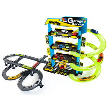 Carregar imatge al visor de la galeria, Pàrquing de joguina de 4 Plantes amb Pistes i 5 cotxes