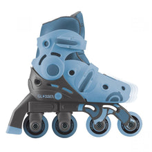 Load image into Gallery viewer, Globber Learning Skates 2in1 Blueberry Blue Adjustable Inline Skates EU 30-33