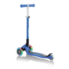 Load image into Gallery viewer, Primo Foldable Scooter with Lights on three wheels - Blue