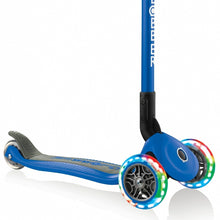Load image into Gallery viewer, Primo Foldable Scooter with Lights on three wheels - Blue