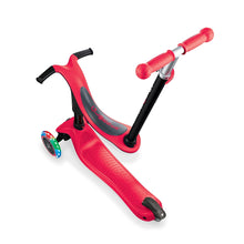 Load image into Gallery viewer, 3 in 1 scooter with Go Up Sporty seat with lights - Red