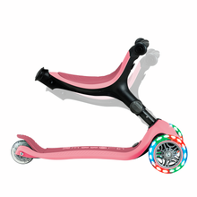 Load image into Gallery viewer, Globber Go Up Active Evolutionary Scooter 360 Lights - Pink