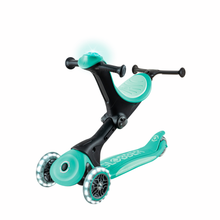 Load image into Gallery viewer, Globber Go Up Deluxe Lights Evolutionary Scooter - Mint