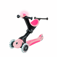 Load image into Gallery viewer, Globber Go Up Deluxe Lights Evolutionary Scooter - Pink