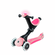 Load image into Gallery viewer, Globber Go Up Deluxe Lights Evolutionary Scooter - Pink