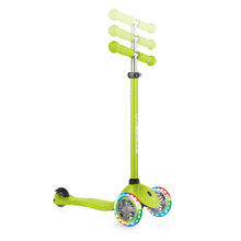 Load image into Gallery viewer, Primo three-wheeled scooter with lights - Lime green