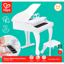 Load image into Gallery viewer, Piano de cola de lujo blanco Hape