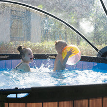Load image into Gallery viewer, EXIT Wood swimming pool 244x76 with filter pump and dome - Brown