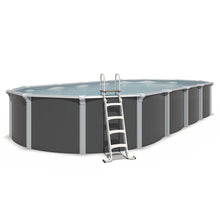 Cargar imagen en el visor de la galería, Piscina de acero elevada OSMOSE ANTRACITA 945x490x132 con bomba de filtración
