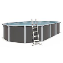Cargar imagen en el visor de la galería, Piscina de acero elevada OSMOSE ANTRACITA 795x490x132 con bomba de filtración